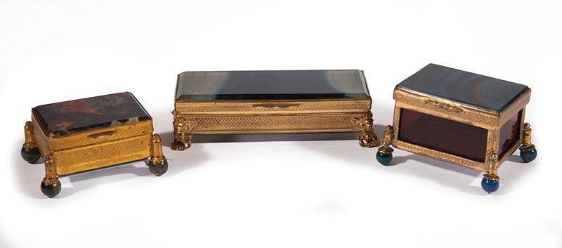 Continental Bronze-Mounted Agate Boxes (1 of 2)