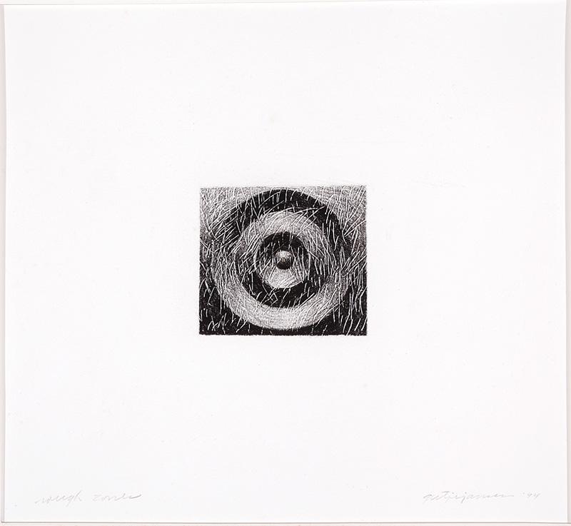Doyle Gertjejansen (American/New Orleans, b. 1948): Doyle Gertjejansen (American/New Orleans, b. 1948) , "Rough Zones", 1994, etching on paper, pencil-signed, titled and dated lower margin, sight 10 in. x 11 in.; together with Ernest Noel Posey (Americ
