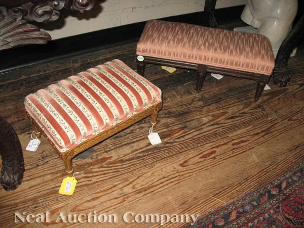 Near Pair of Louis XVI-Style Footstools - 4