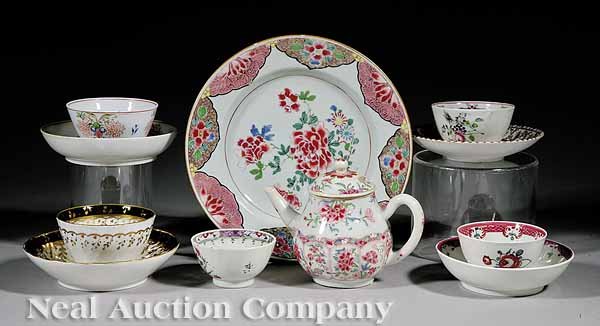 English and Asian Porcelain Tea Ware, Worcester