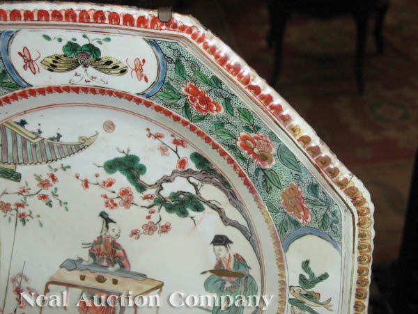 Pair of Kangxi Famille Verte Dishes - 2