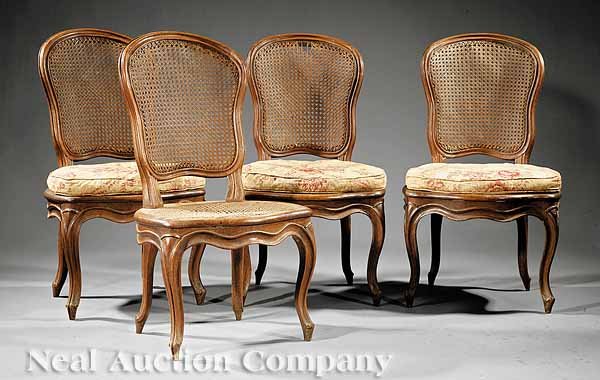 Four Louis XV Side Chairs, Nogaret a Lyon