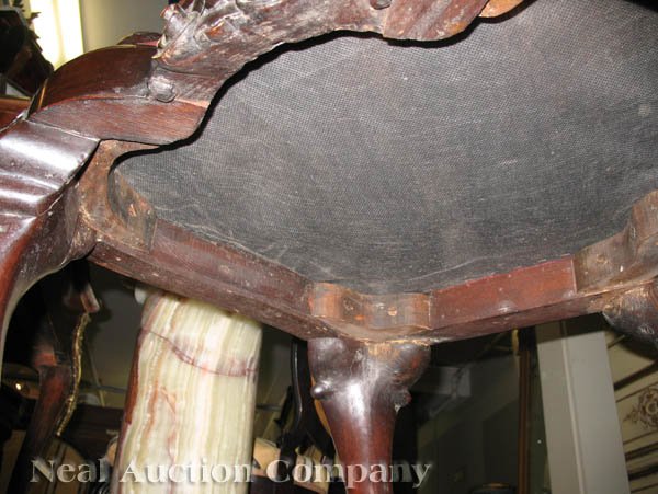 Georgian-Style Carved Mahogany Armchair - 7