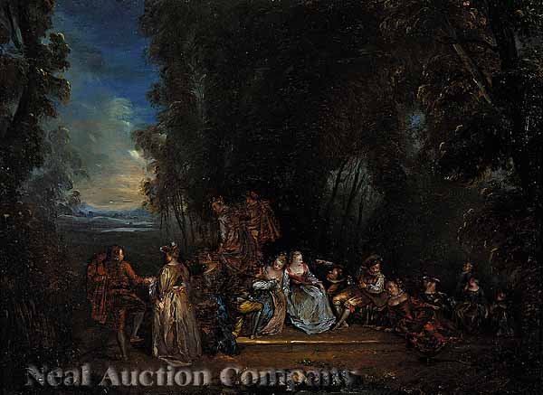 Nicolas Lancret, French School, oil on board