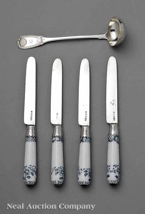 Four George IV Silver Dessert Knives, Sheffield