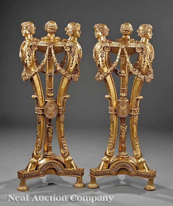 Pair of George II-Style Gilt Athéniennes
