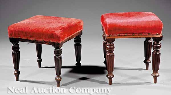 Two William IV Mahogany Stools
