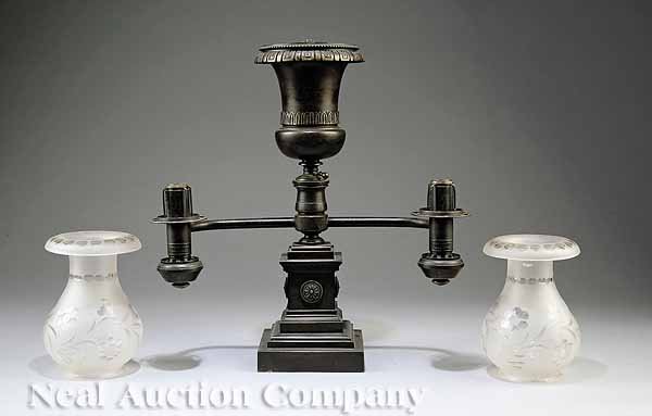 Pair of Argand Lamps, John B. Jones, Boston