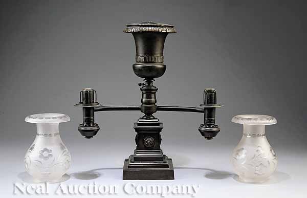 Pair of Argand Lamps, John B. Jones, Boston - 2