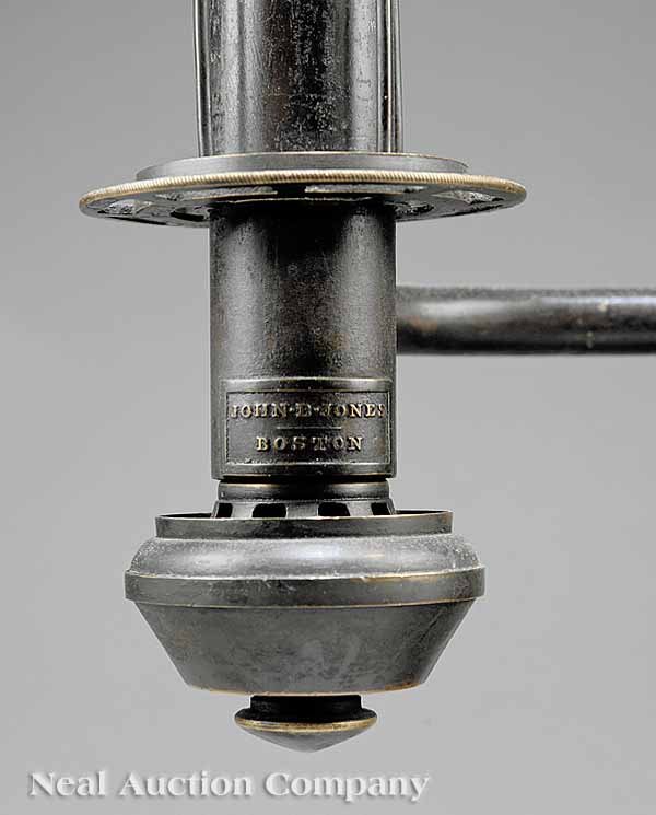 Pair of Argand Lamps, John B. Jones, Boston - 3