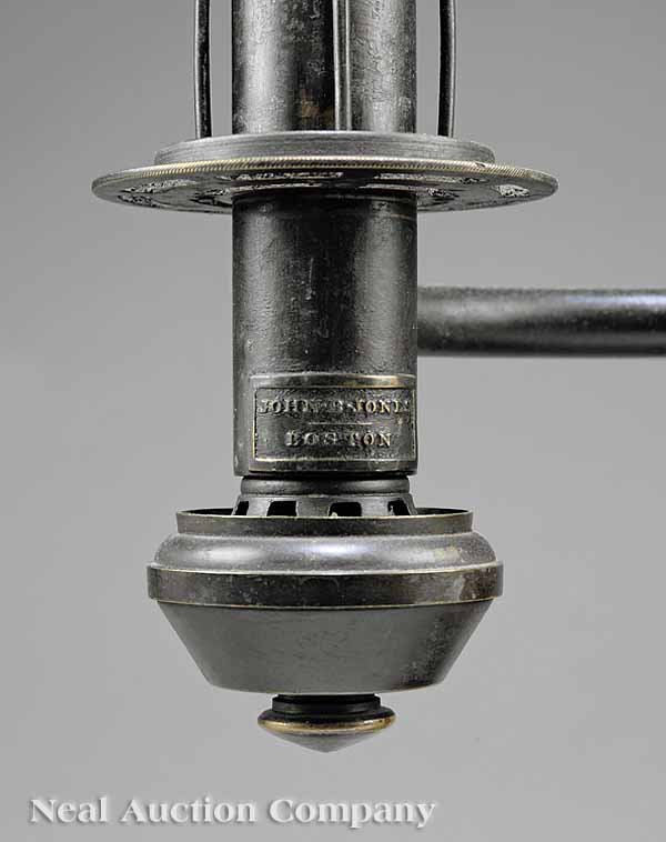 Pair of Argand Lamps, John B. Jones, Boston - 4