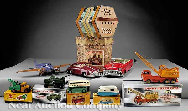 Collection of Vintage Metal Transportation Toys
