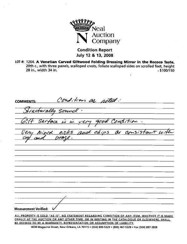 Venetian Carved Giltwood Folding Dressing Mirror - 7