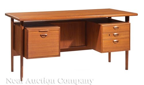 Danish Modern Teak Desk, Chair and Cabinet (1 of 5)