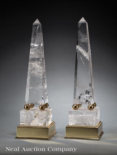 Rock Crystal Obelisks on Illuminated Bases (1 of 1)