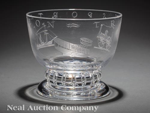 Steuben Glass "Transportation" Bowl, Waugh (1 of 4)