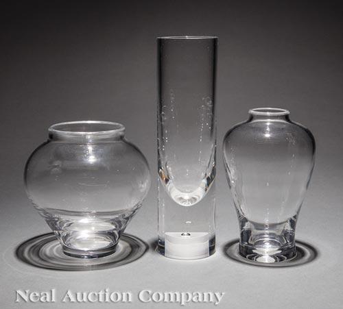 Steuben Glass Vases and a Jar (1 of 2)