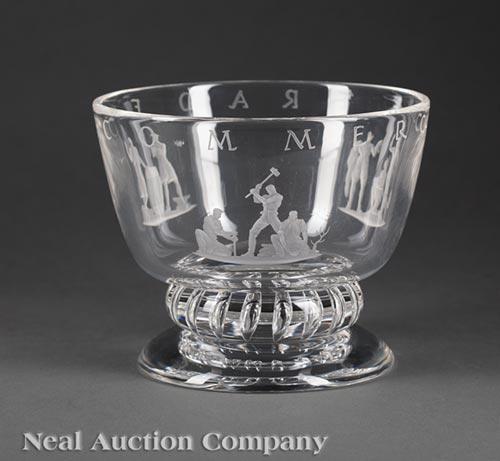 Steuben Glass "Trade and Commerce" Bowl (1 of 9)