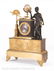 Gilt and Patinated Bronze Figural Mantel Clock - 2