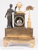 Gilt and Patinated Bronze Figural Mantel Clock - 3