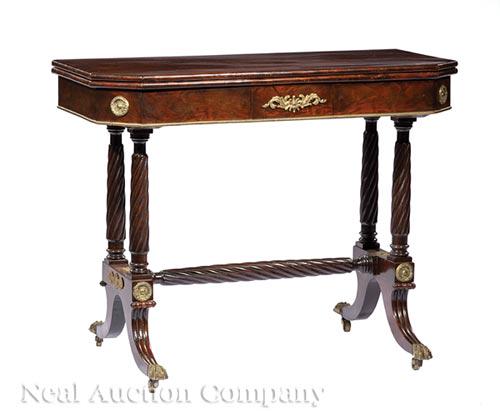 Classical Bronze-Mounted Mahogany Card Table (1 of 4)
