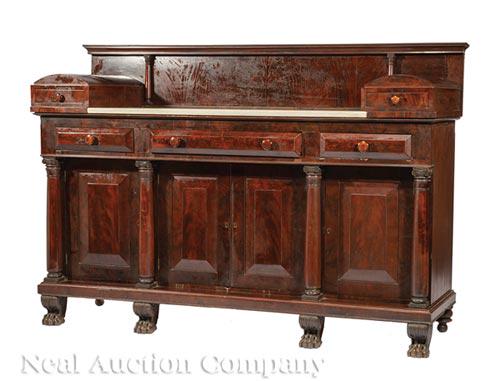 American Classical Carved Mahogany Sideboard (1 of 7)