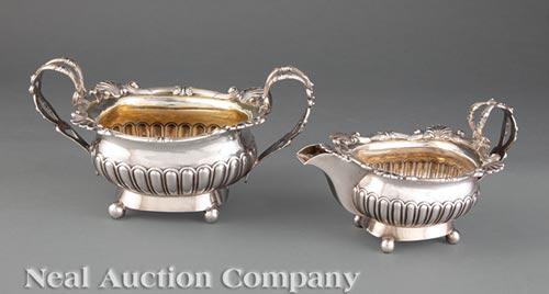 Hennell & Hennell Sterling Silver Sugar & Creamer (1 of 1)