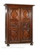 French Provincial Carved Walnut Armoire