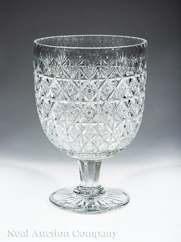 Large English Cut Glass Vase (1 of 1)