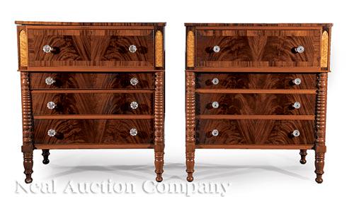 Mahogany, Cherry, Birdseye Maple Chest of Drawers (1 of 9)