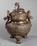 Chinese Patinated Bronze Covered Tripod Censer - 2