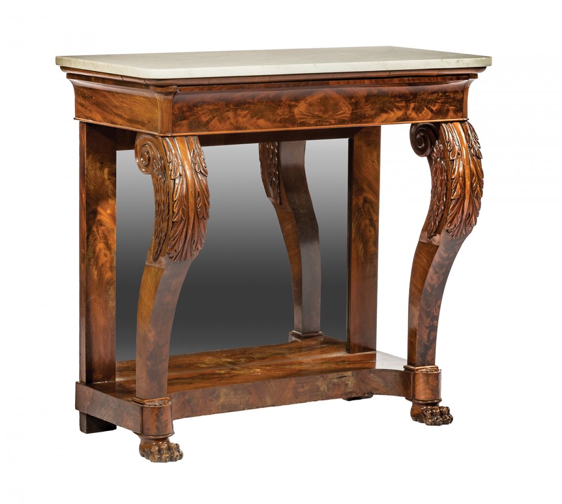 American Classical Carved Mahogany Pier Table (1 of 5)