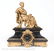 French Gilt Metal and Marble Figural Mantel Clock