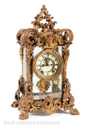 American Bronze Crystal Regulator Clock (1 of 9)