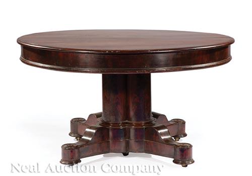 Late Classical Mahogany Extension Dining Table (1 of 9)