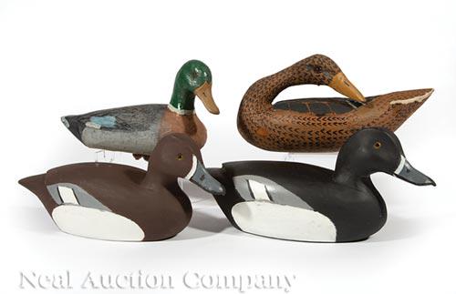 Four Louisiana Carved Decoys (1 of 3)