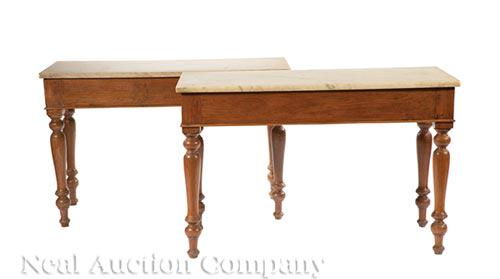 Pair of William IV Carved Walnut Console Tables (1 of 2)