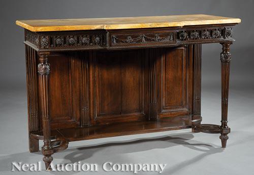 Louis XVI-Style Carved Walnut Console Tables (1 of 9)
