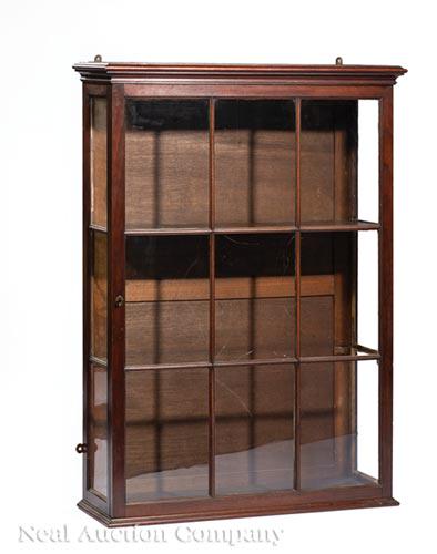English Mahogany Hanging Vitrine Cabinet (1 of 2)