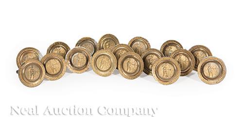 Eighteen American Brass Tie Backs (1 of 1)