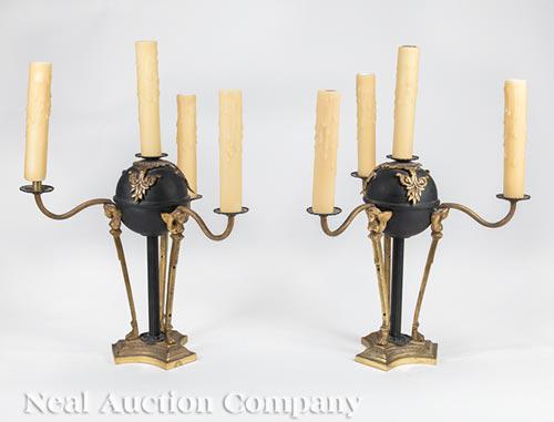 Bronze-Mounted Tole Four-Light Candelabra (1 of 1)