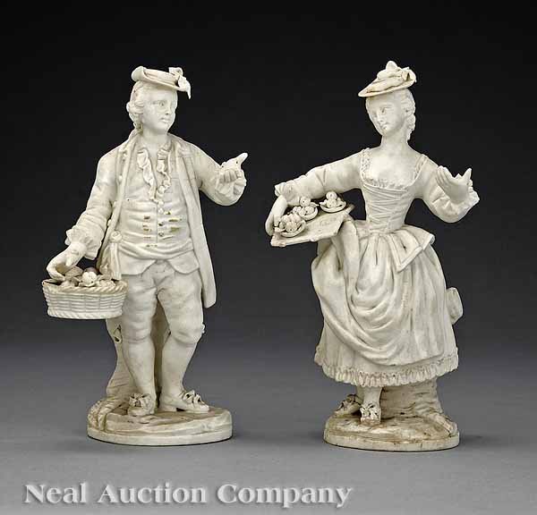 Pair of Continental Bisque Figures