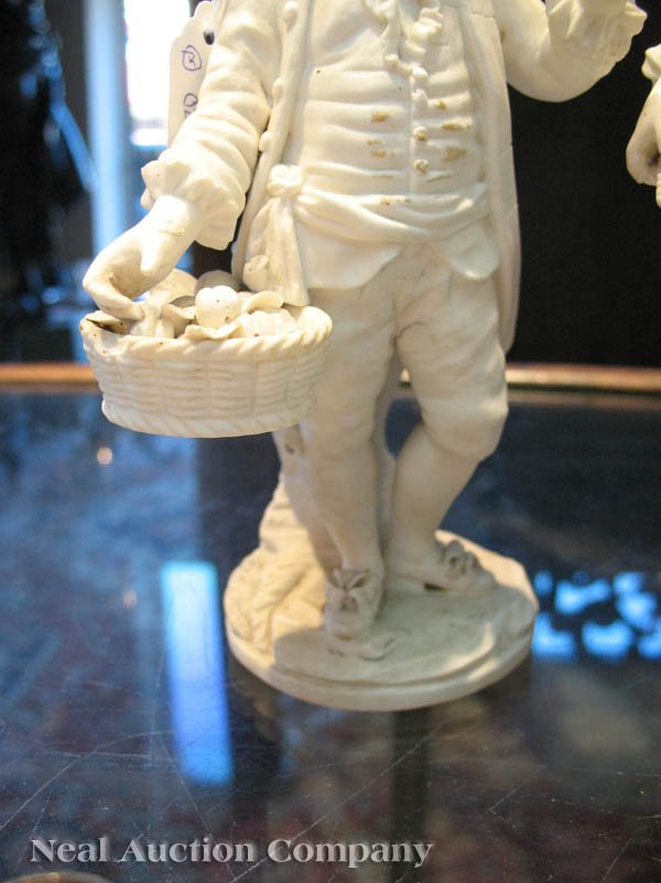 Pair of Continental Bisque Figures - 3