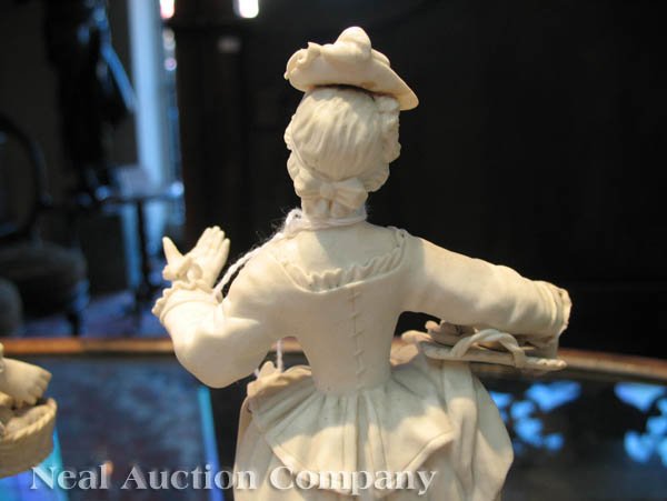 Pair of Continental Bisque Figures - 8