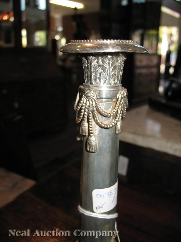 Pair of German Augsburg Silver Candlesticks, 1803 - 2