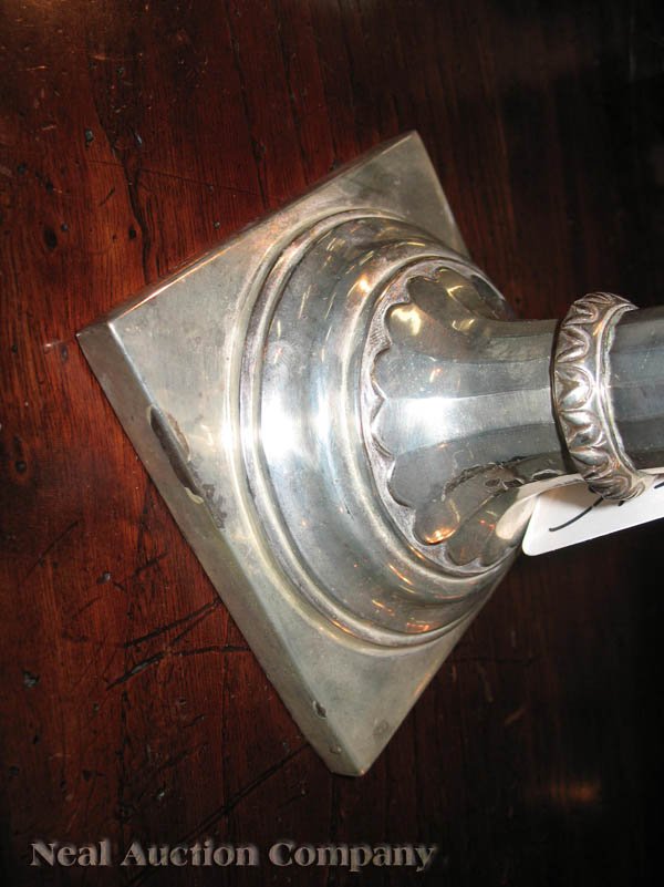 Pair of German Augsburg Silver Candlesticks, 1803 - 3