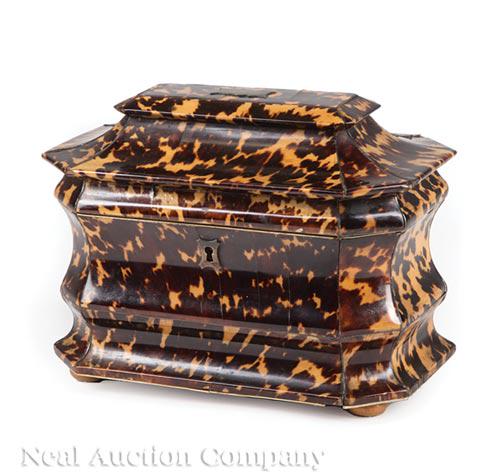 George III Tortoiseshell Tea Caddy (1 of 8)