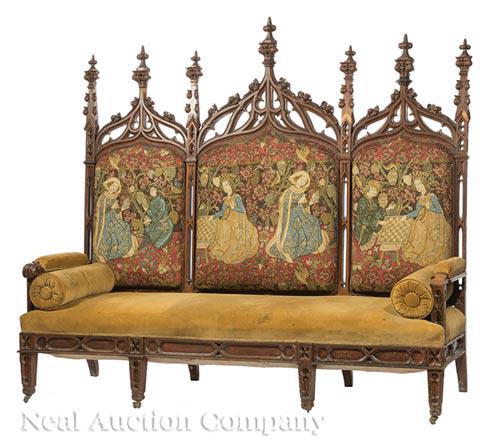 Carved Oak Hall Suite, "Stanton Hall Maker" (1 of 9)