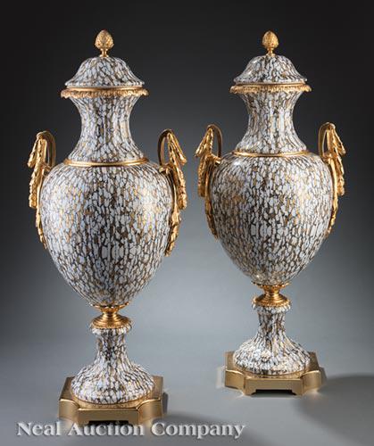 Giulia Mangani Gilt Bronze-Mounted Porcelain Urns (1 of 3)