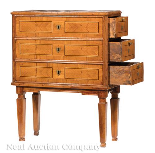 Italian Neoclassical Parquetry Petite Commode (1 of 3)